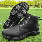 Thestron Men's High-Top Winter Golf Shoes Water-Resistant & Anti-Slip Spiked Trainers Big Sizes