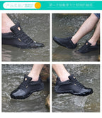 ECAF HTRON Men Water-Resistant Hiking Shoes Breathable Trainers Trail Runners Lightweight Outdoor Trekking Sneakers