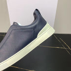 New Genia Men's Slip-On Loafers | Genuine Leather Luxury Sneakers with Sheepskin Lining | Premium Casual Driving Shoes | 6188