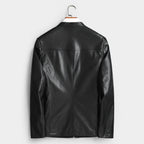 Men’s Genuine Cowhide Leather Jacket | Reversible Fur-Lined Mid-Length Coat | Business Casual Winter Outerwear | 8803