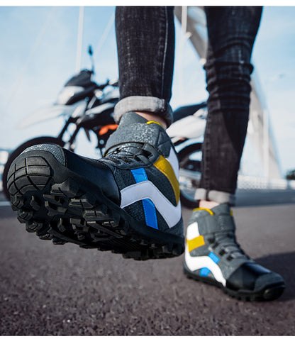 Motorcycle Riding Shoes | Unisex All-Season Urban Street Bike Boots | Casual Biker Sneakers | JC-1988