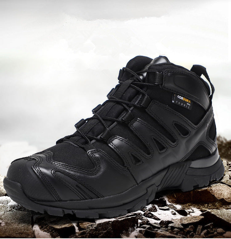 Mid-Low Tactical Combat Boots | Outdoor Desert Hiking Shoes for Men & Women | All-Terrain Camping Trekking Footwear | 054