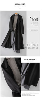 Ekeweer Longline 100% Wool Coat for Tall Men | Double-Faced Wool Overcoat | Handcrafted Fall & Winter Long Trench Coat | 86765