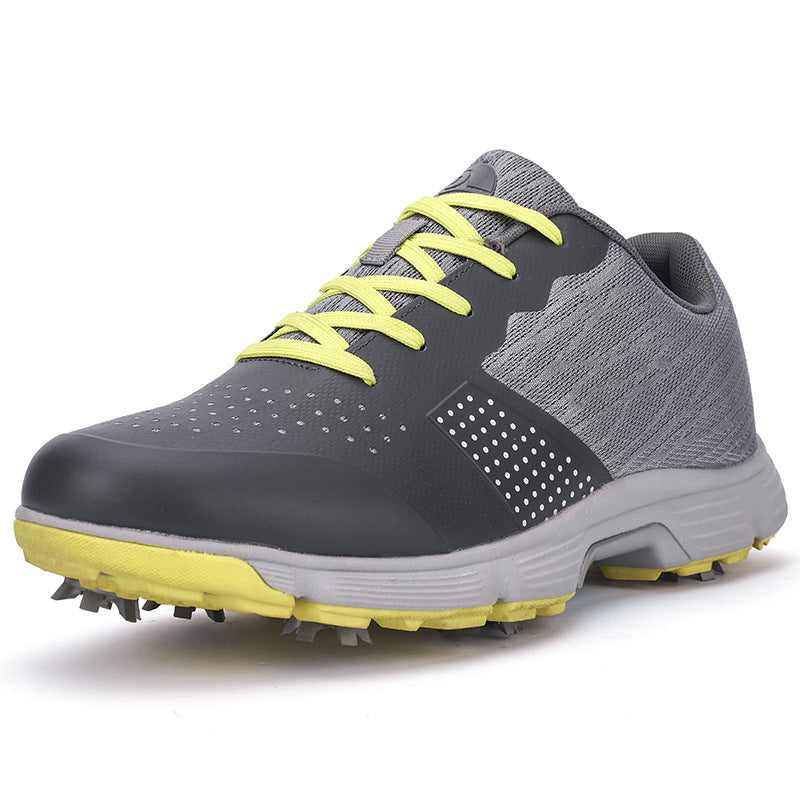 THESTRON Men's Big Size Waterproof Golf Shoes | Spiked Athletic Sneakers Size US 7-15 | T615