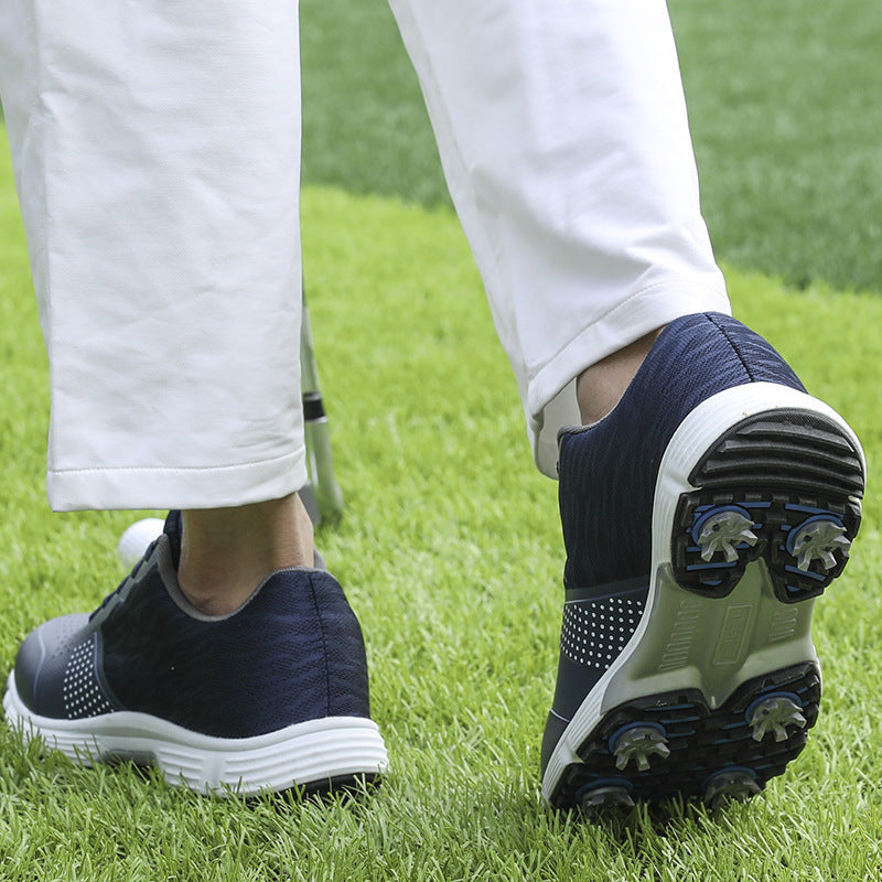 THESTRON Men's Big Size Waterproof Golf Shoes | Spiked Athletic Sneakers Size US 7-15 | T615