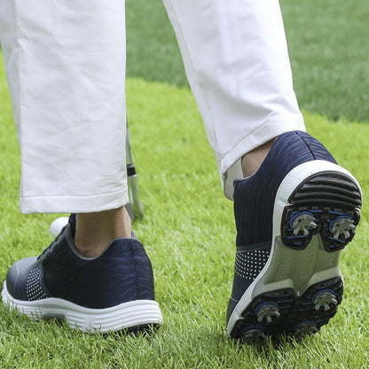 THESTRON Men's Big Size Waterproof Golf Shoes | Spiked Athletic Sneakers Size US 7-15 | T615