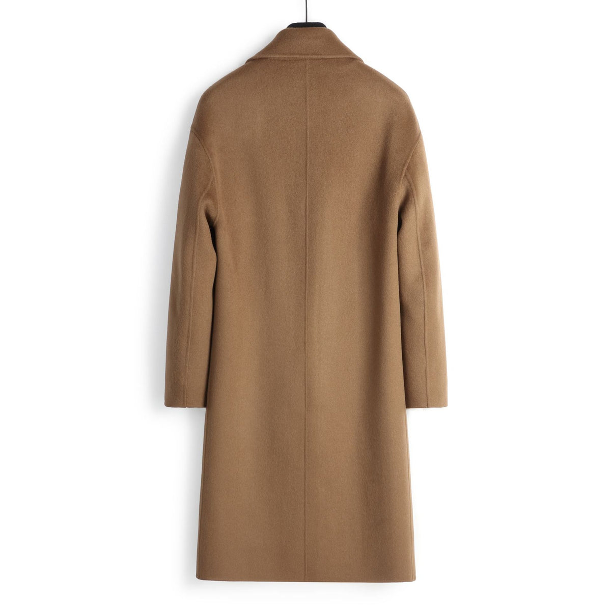 100% Wool Double-Faced Long Coat Men | Premium Tailored Overcoat | Business & Casual Winter Outerwear Wool Trench Coat