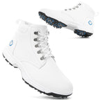 Thestron Men's High-Top Winter Golf Shoes Water-Resistant & Anti-Slip Spiked Trainers Big Sizes