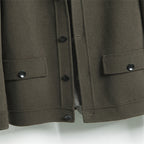 100% Wool Double-Faced Short Coat | Men’s Premium Tailored Overcoat | Warm Business Casual Outerwear | 86703