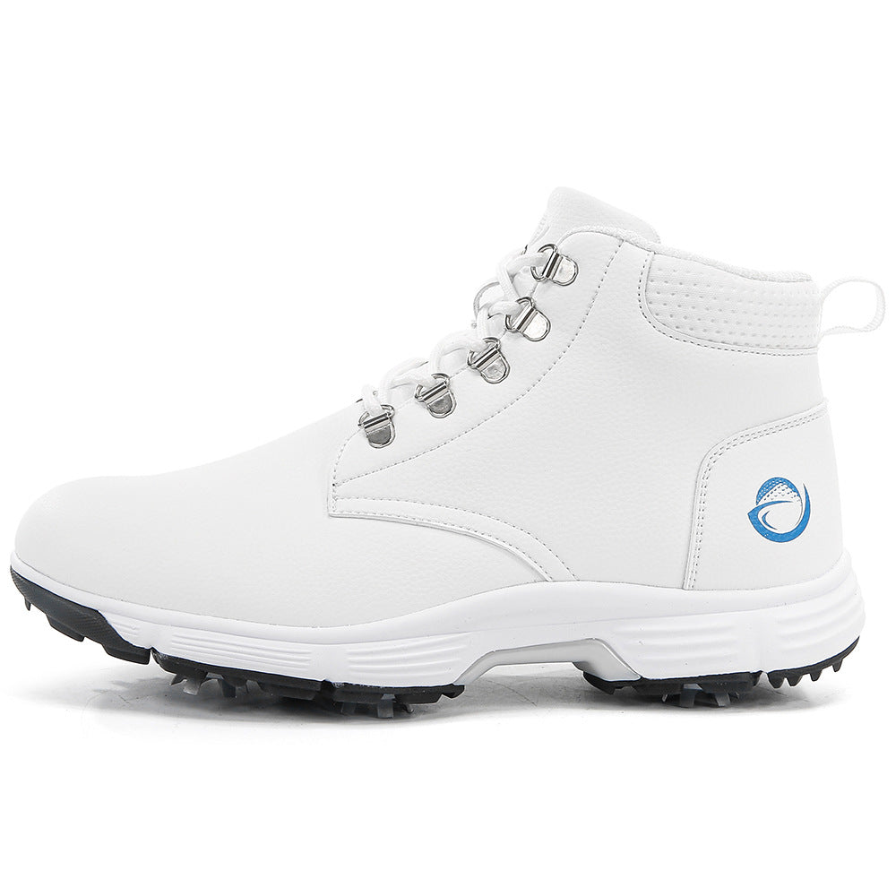 Thestron Men's High-Top Winter Golf Shoes Water-Resistant & Anti-Slip Spiked Trainers Big Sizes