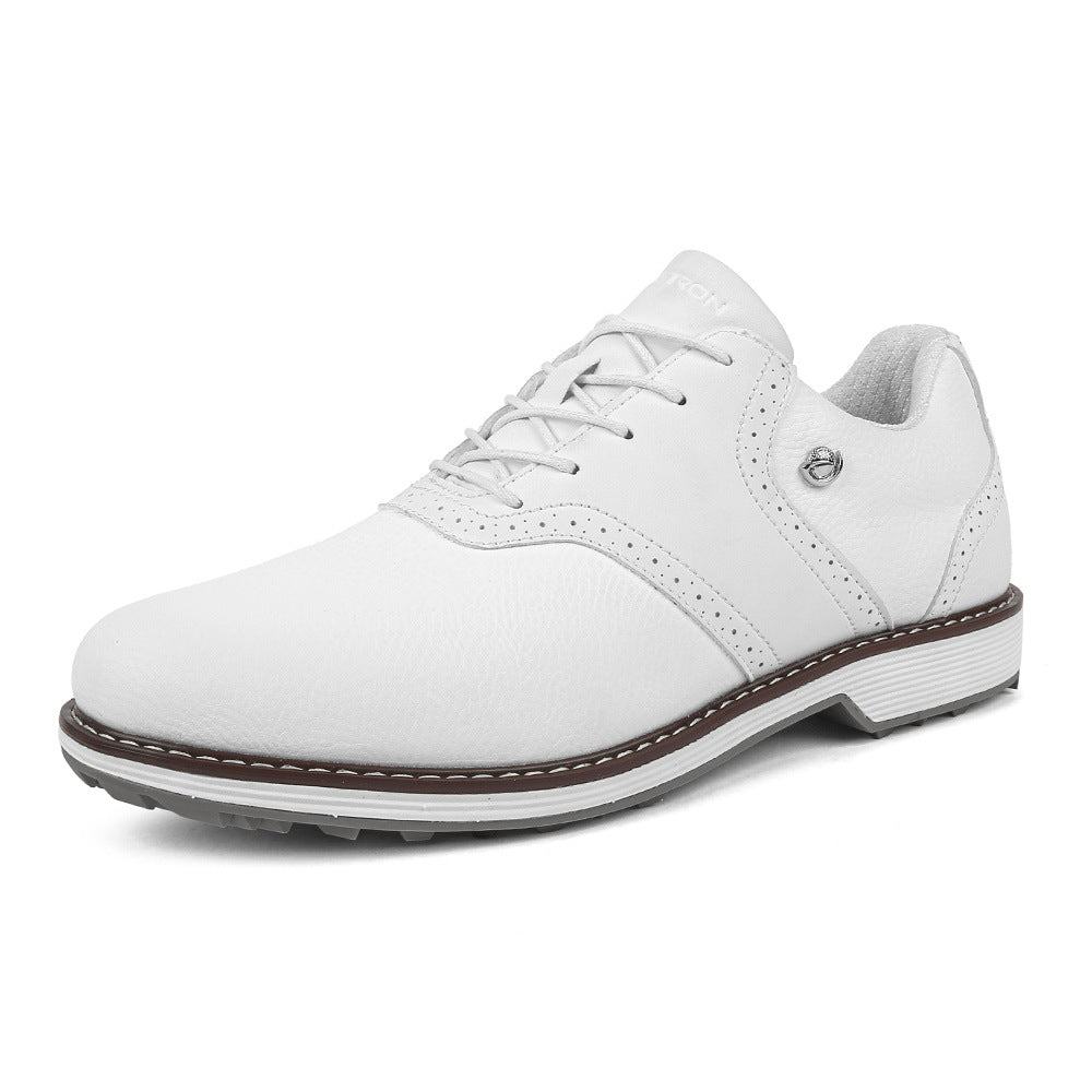 Thestron K05 Men's Brogue Style Golf Shoes | Water-Resistant Leather Spikeless Shoes | Business Casual Golf & Leisure Footwear | K05
