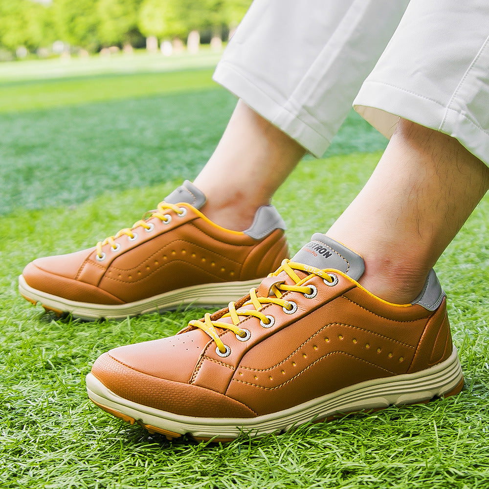 THESTRON Men's Spikeless Golf Shoes Big Size Training & Casual Golf Sneakers All-Season Breathable Footwear | 718