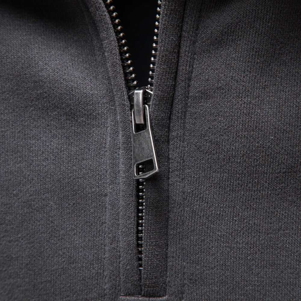 Men's Half-Zip Stand Collar Sweatshirt | 2026 Autumn Casual Pullover with Raglan Sleeves | Soft Cotton-Blend Fleece Top | HD3046