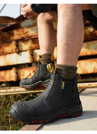 Zhengu Composite Toe Safety Shoes European Standard Slip-On Work Boots Anti-Puncture & Electrical Hazard Protection | L603