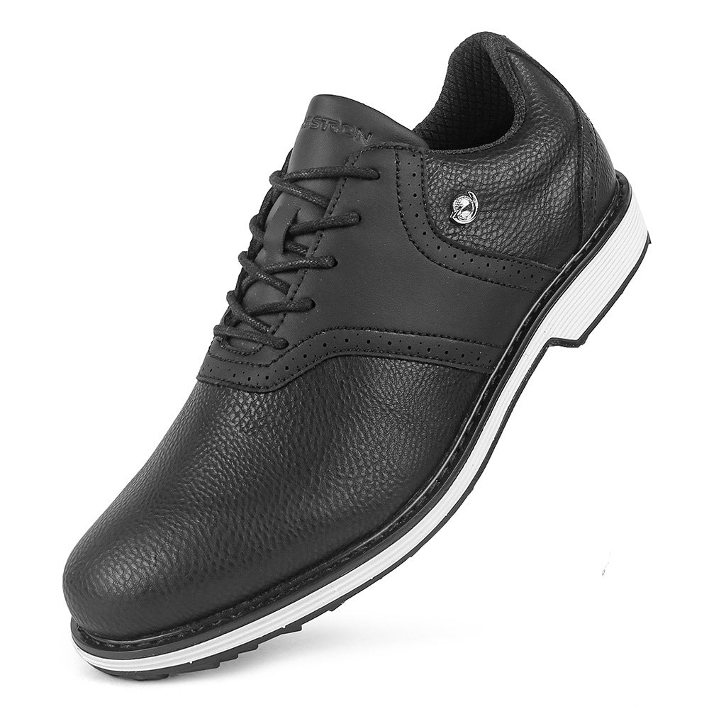 Thestron K05 Men's Brogue Style Golf Shoes | Water-Resistant Leather Spikeless Shoes | Business Casual Golf & Leisure Footwear | K05