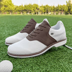 Thestron K05 Men's Brogue Style Golf Shoes | Water-Resistant Leather Spikeless Shoes | Business Casual Golf & Leisure Footwear | K05