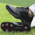 THESTRON Men's Big Size Waterproof Golf Shoes | Spiked Athletic Sneakers Size US 7-15 | T615