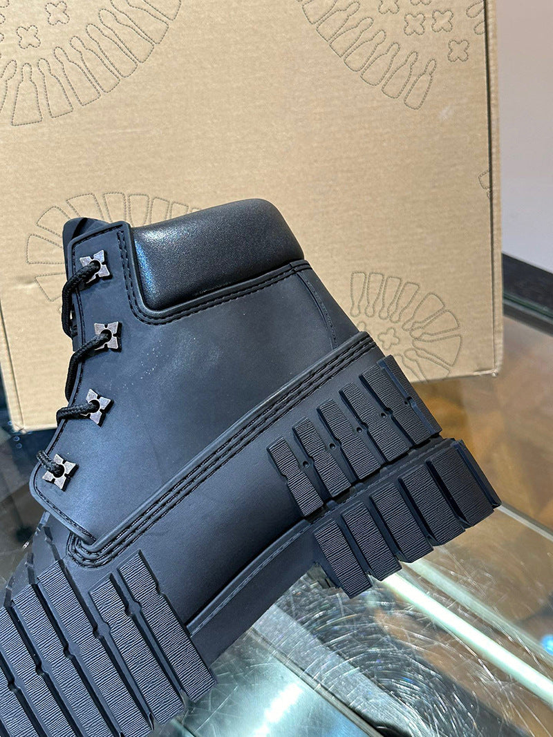 Puting Chunky Platform Martin Boots | Men's Thick-Soled Height-Increasing Ankle Boots | Waterproof Casual Short Boots | MD001