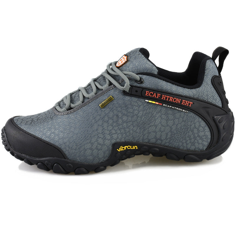 ECAF HTRON Men Water-Resistant Hiking Shoes Breathable Trainers Trail Runners Lightweight Outdoor Trekking Sneakers