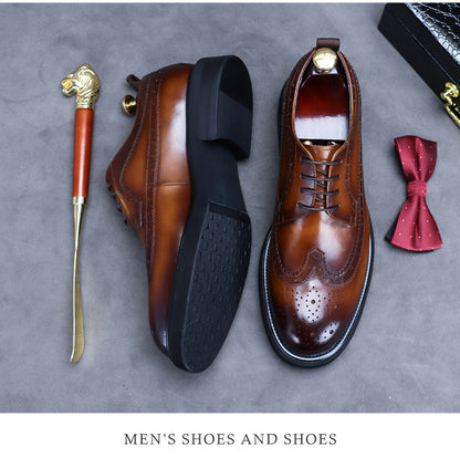 Men's Genuine Leather Dress Shoes | Premium Wedding & Business Formal Shoes - Elegant & Comfortable | 23558