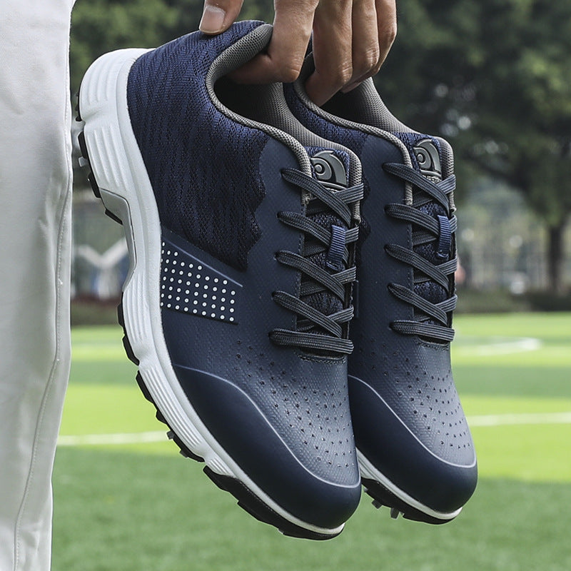 THESTRON Men's Big Size Waterproof Golf Shoes | Spiked Athletic Sneakers Size US 7-15 | T615