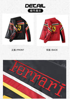 F1 Heavy Embroidery PU Leather Jacket | Unisex Fleece-Lined Racing Coat | Waterproof Windproof Streetwear | 9898