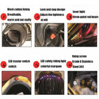 Full Face Motorcycle Helmet Stylish 3-Layer Protective Helmet Predator Evo Motorcycle Helmet PC+ABS High Security Safety Helmet | 883-2