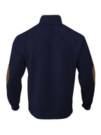 Men's Stand Collar Jacquard Knit Sweater Lightweight Long Sleeve Casual Pullover for Spring & Autumn | DF-4