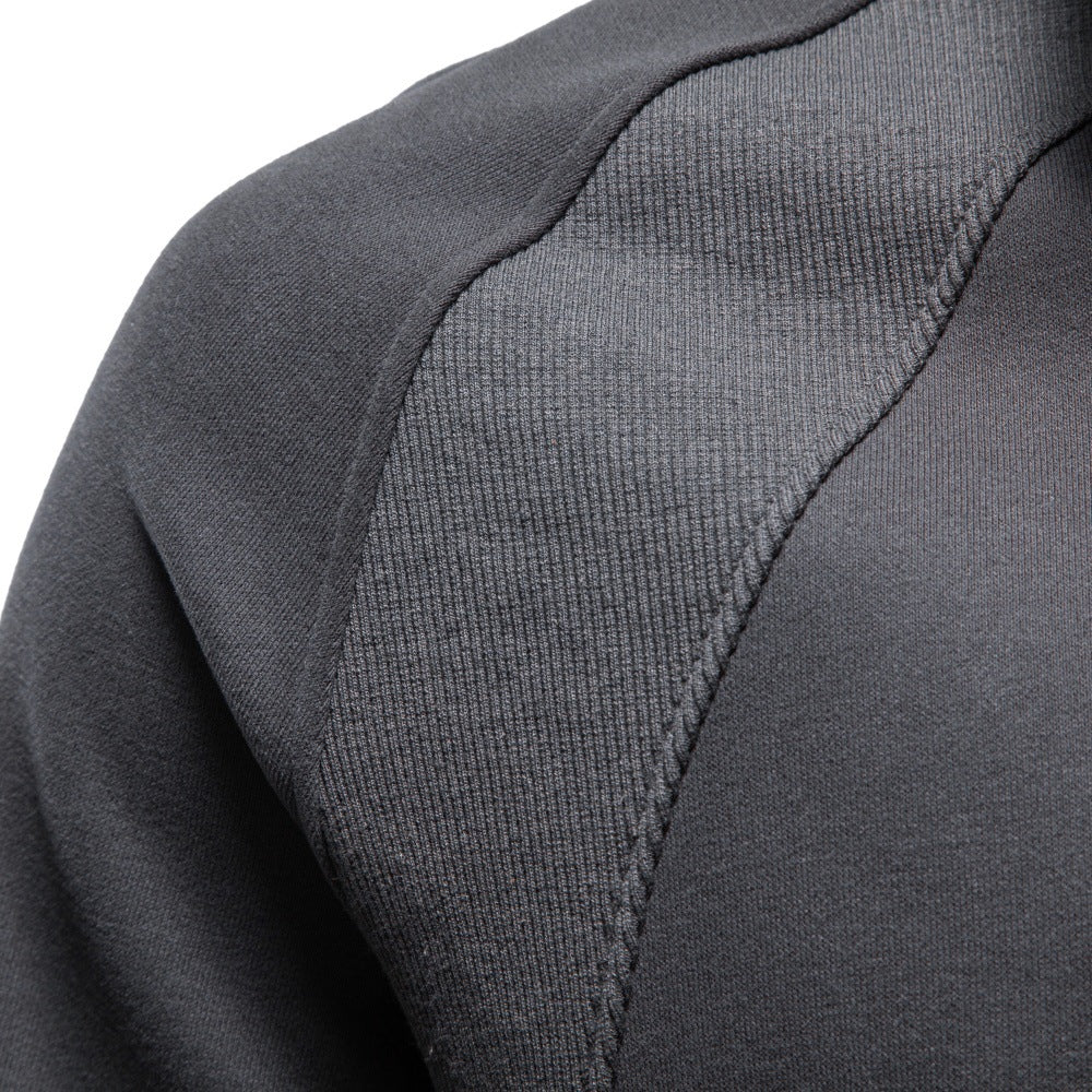 Men's Half-Zip Stand Collar Sweatshirt | 2026 Autumn Casual Pullover with Raglan Sleeves | Soft Cotton-Blend Fleece Top | HD3046