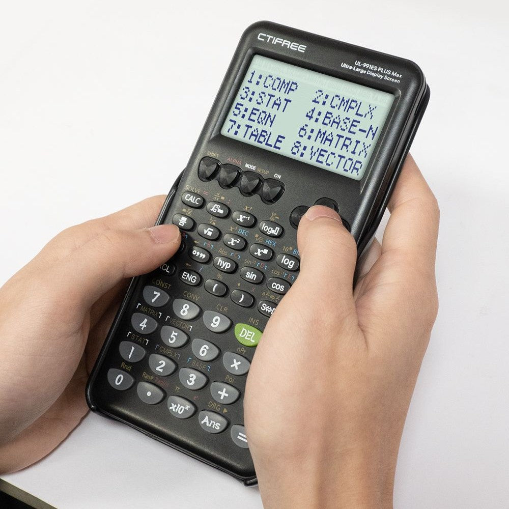CTIFREE 991ES Plus 2nd Edition Scientific Calculator | 417 Functions for High School & University Exams | Dual Power Display