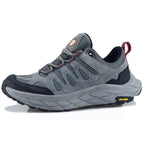 ECAF HTRON EHT Men‘s Genuine Leather Hiking Boots Thick Sole Outdoor Trail Shoes Anti-Slip & Breathable Trekking Trainers