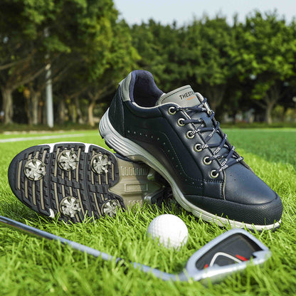 Thestron 716 Men's Big Size Spiked Golf Shoes | Size 39-49 (UK 6-14) | All-Terrain Performance Footwear | 716