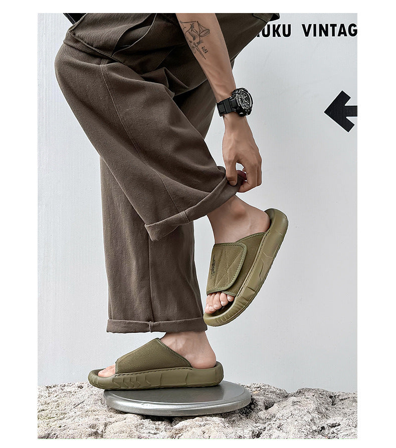 Men’s Suede Leather Fisherman Sandals | Outdoor Slide Slippers with Arch Support | Summer Beach Casual Shoes for Men | T98-1