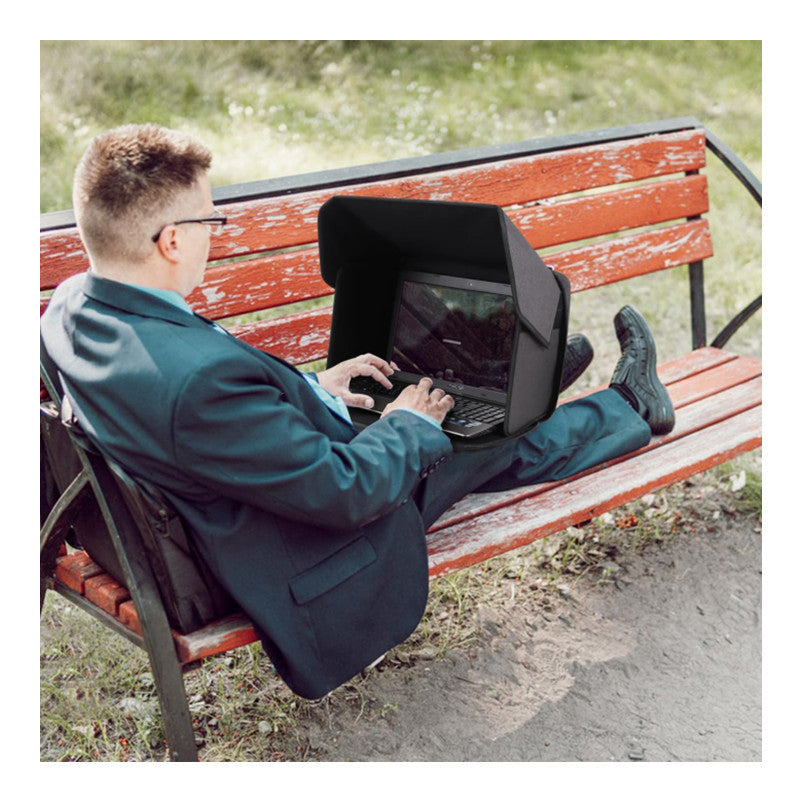 Outdoor Laptop Sun Shade Cover | Portable Privacy Screen for Laptops | Foldable Anti-Glare Shield for Work & Travel