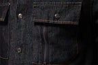 Men’s Washed Denim Shirt – Long Sleeve 100% Cotton Casual Button-Up Top | 6025