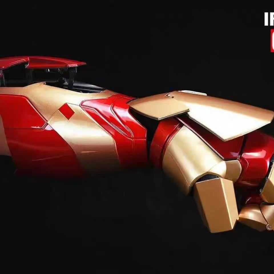 Iron Man MK42 Wearable Armor Arm | 1:1 Scale Voice & Remote Control Open/Close Gauntlet | LED Laser & Repulsor Effects | GTX001