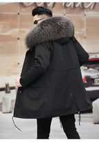 Snow Lotus Men's Mink Fur Parka 2025 Winter Detachable Mink Lining Long Coat Luxury Slim-Fit Fur-Trimmed Jacket | 215