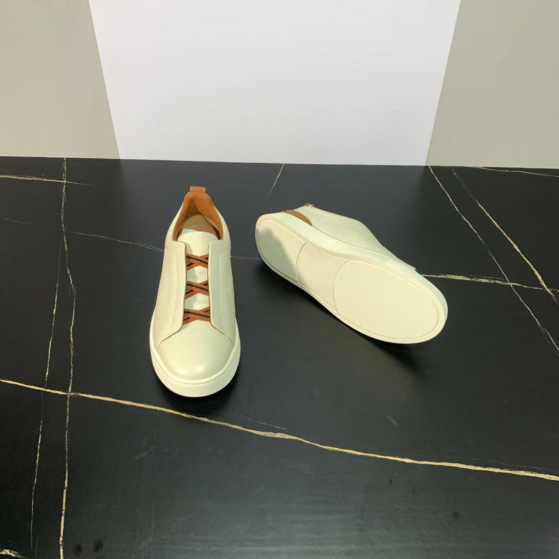 New Genia Men's Slip-On Loafers | Genuine Leather Luxury Sneakers with Sheepskin Lining | Premium Casual Driving Shoes | 6188