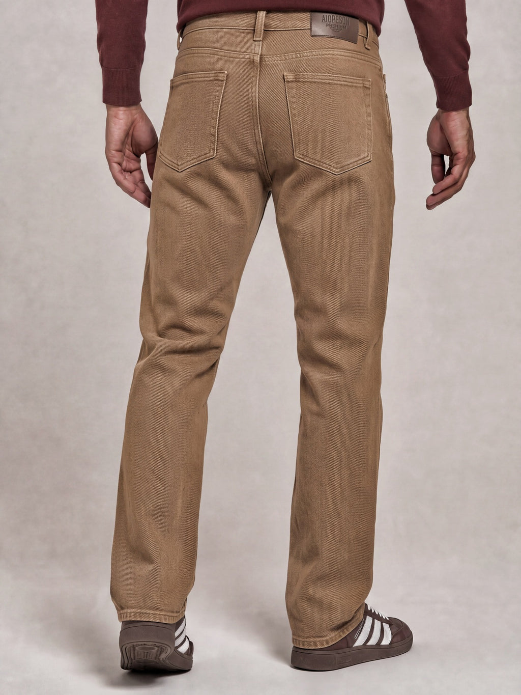 Men‘s Low-Rise Straight Leg Trousers 2026 Autumn Winter Cotton Blend Business Casual Pants Solid Color Smart Trousers | PM58