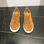 New Genia Men's Slip-On Loafers | Genuine Leather Luxury Sneakers with Sheepskin Lining | Premium Casual Driving Shoes | 6188