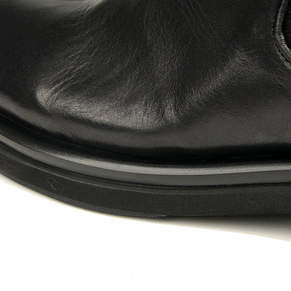 TELUOLU Men's Chelsea Boots | Premium Leather High-Top Boots | Chunky Sole British Retro Ankle Boots | 603-1