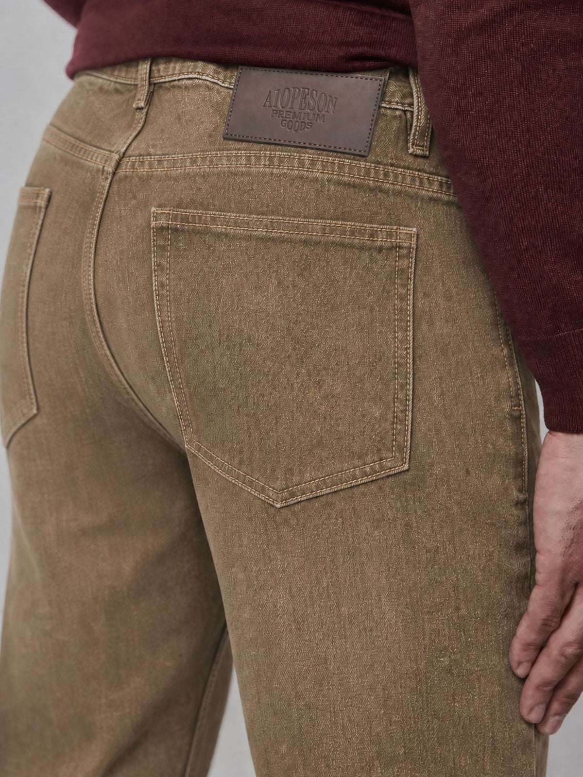 Men‘s Low-Rise Straight Leg Trousers 2026 Autumn Winter Cotton Blend Business Casual Pants Solid Color Smart Trousers | PM58