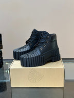 Puting Chunky Platform Martin Boots | Men's Thick-Soled Height-Increasing Ankle Boots | Waterproof Casual Short Boots | MD001