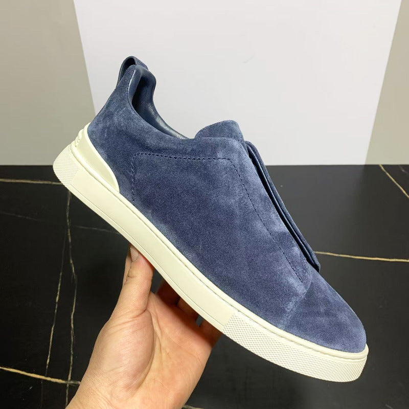 New Genia Men's Slip-On Loafers | Genuine Leather Luxury Sneakers with Sheepskin Lining | Premium Casual Driving Shoes | 6188
