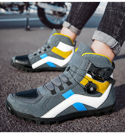 Motorcycle Riding Shoes | Unisex All-Season Urban Street Bike Boots | Casual Biker Sneakers | JC-1988