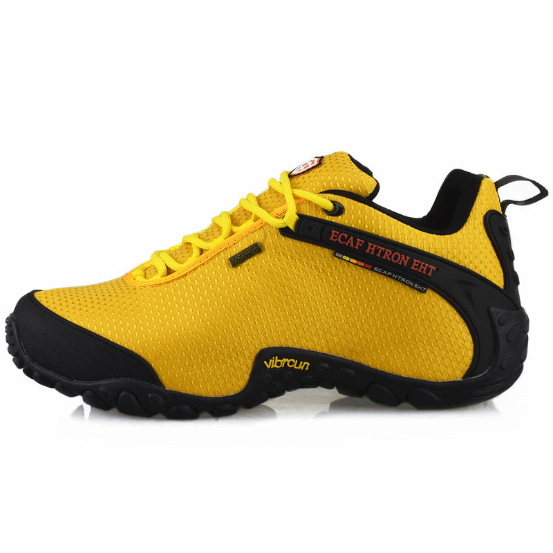 ECAF HTRON Men Water-Resistant Hiking Shoes Breathable Trainers Trail Runners Lightweight Outdoor Trekking Sneakers
