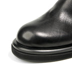 TELUOLU Men's Chelsea Boots | Premium Leather High-Top Boots | Chunky Sole British Retro Ankle Boots | 603-1