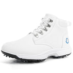 Thestron Men's High-Top Winter Golf Shoes Water-Resistant & Anti-Slip Spiked Trainers Big Sizes