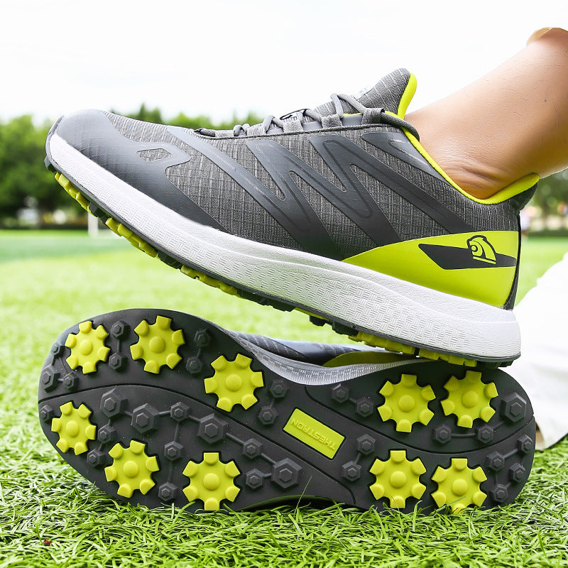 Thestron Men's Mesh Golf Shoes | Breathable Spikeless Sneakers | Lightweight Summer & Training Footwear | 916