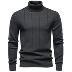 Men's High Turtleneck Knit Sweater | 2026 Winter Thick Warm Slim Fit Pullover | Soft Viscose Blend Jumper | HIGH005
